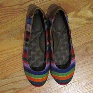 Rainbow stripe flats
